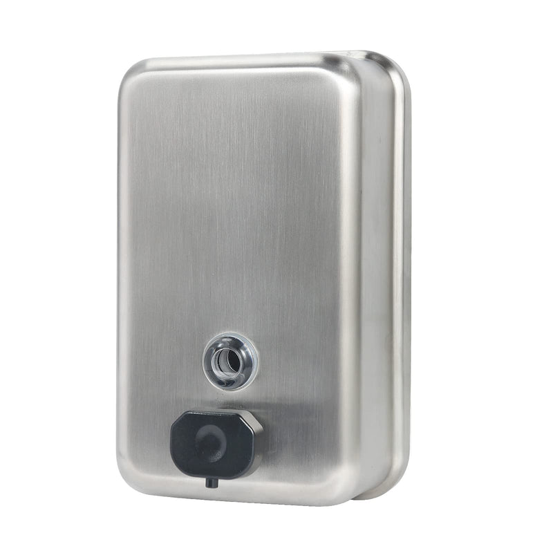Heavy Duty Stainless Steel Wall Mount Soap Dispenser, 1100ml/37oz, with Corrosion Proof Lining and Anti-Leak Pump for Commercial & Home Bathroom Kitchen(Vertical) Vertical