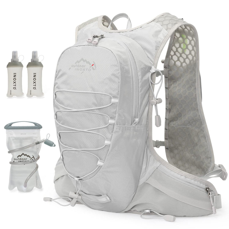 Running Hydration Vest for Men Women Water Backpack for Running 3L Running Hydration Pack for Trail Running Marathon Race Hiking grey