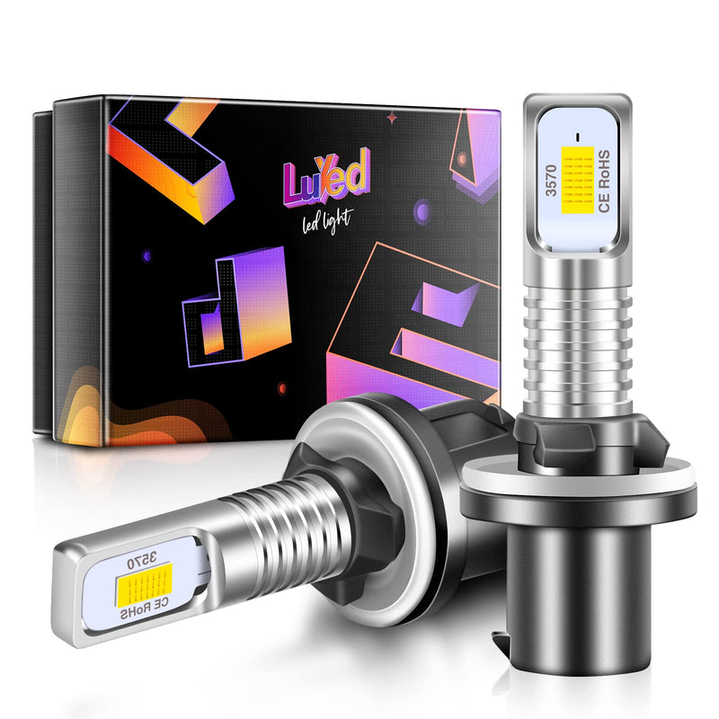 LUYED 880 Led Fog Light Bulbs,6500K Xenon White Extremely Bright 886 890 892 893 Led Bulb Replacement Fog Lights,Plug and Play,Pack of 2