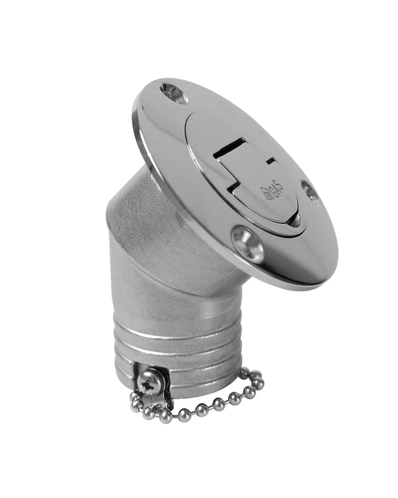 1-1/2"(38mm) Gas Boat Deck Fill/Filler with Keyless Cap Fit for Boat Yacht Caravan, 316 Stainless Steel