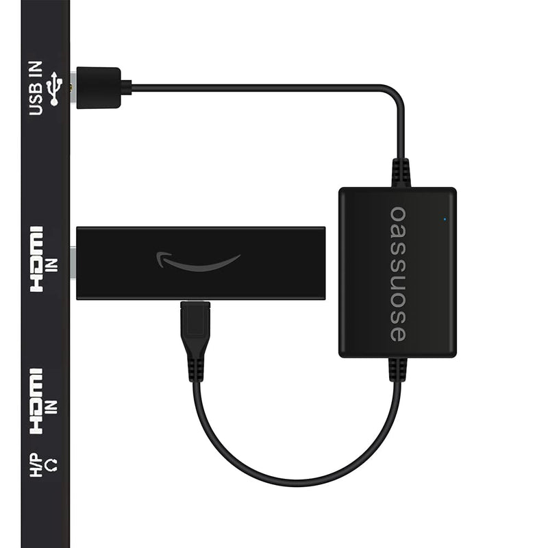 USB Power Cable Adapter for Fire TV Stick,Powers Streaming TV Sticks Directly from TV USB Port(Eliminates AC Adapter and Very Long Power Cable)