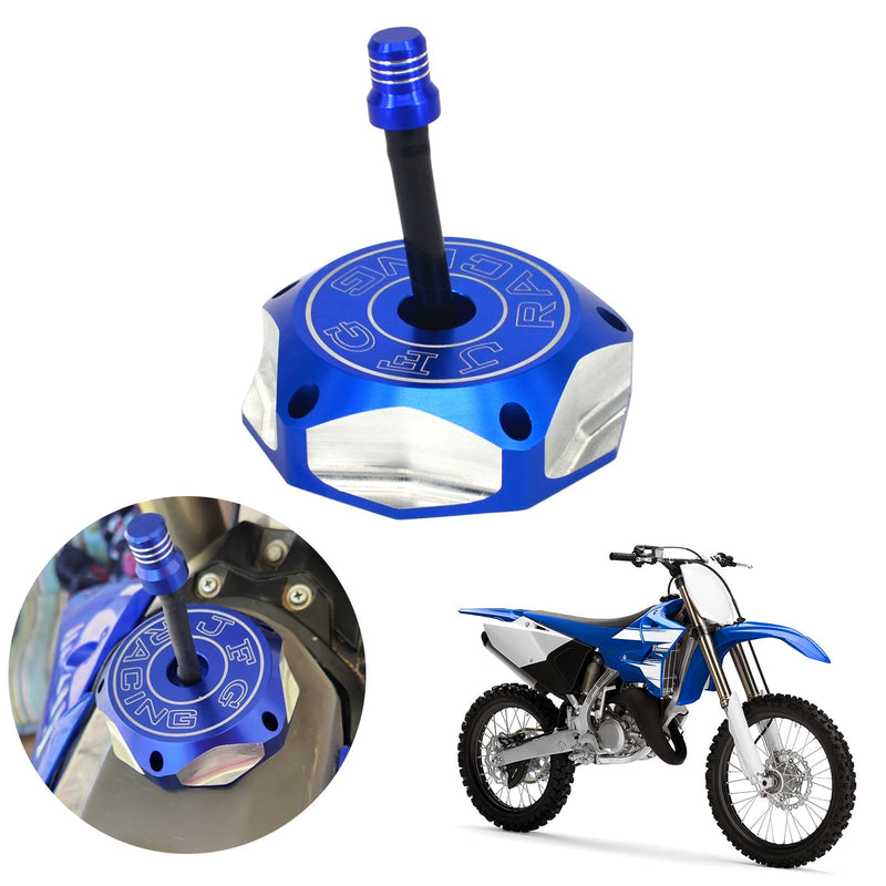 JFG RACING Fuel Gas Tank Cap Cover CNC for YZ85 04-23 YZ125 YZ250 04-24 DRZ400SM Dirt Bike Blue