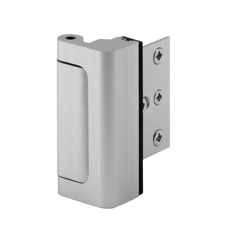 Defender Security U 10827 Door Reinforcement Lock, Pack of 2 | Satin Nickel Aluminum Finish, 3 Stop, High Security, Prevent Unauthorized Entry
