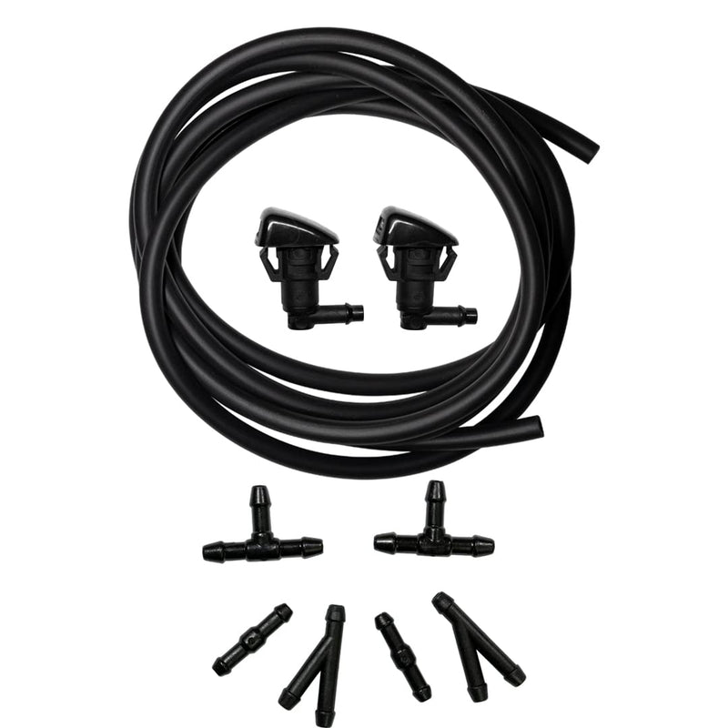 Windshield Washer Fluid Hose & 2 Pcs Hood Nozzle Sprayer kit, Compatible with Jeep Grand Cherokee 2011-2023 & Dodge Durango 2011-2023 –Replaces OEM # 68260443AA, 55372143AB, 68269108AA