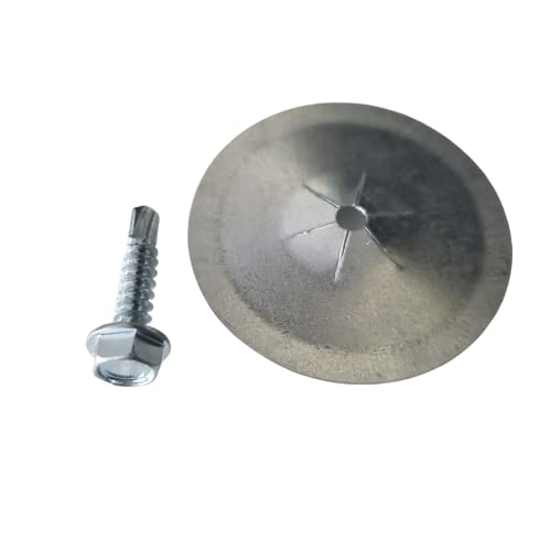 ㅤBlueTex Insulation Fastener Set: ¾ Sheet Metal Screws with Self-Locking Insulation Washer (100) 100