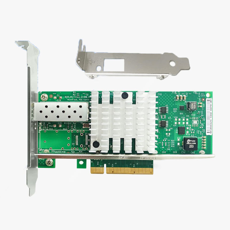 10Gb Network Card Single SFP+ Port PCIE x8 Ethernet Converged Server Adapter NIC Compatible Intel X520-DA1 82599EN Chip Support Windows 7/8/10/11/Visa,Server/Linux/VMware X520-1*SFP+