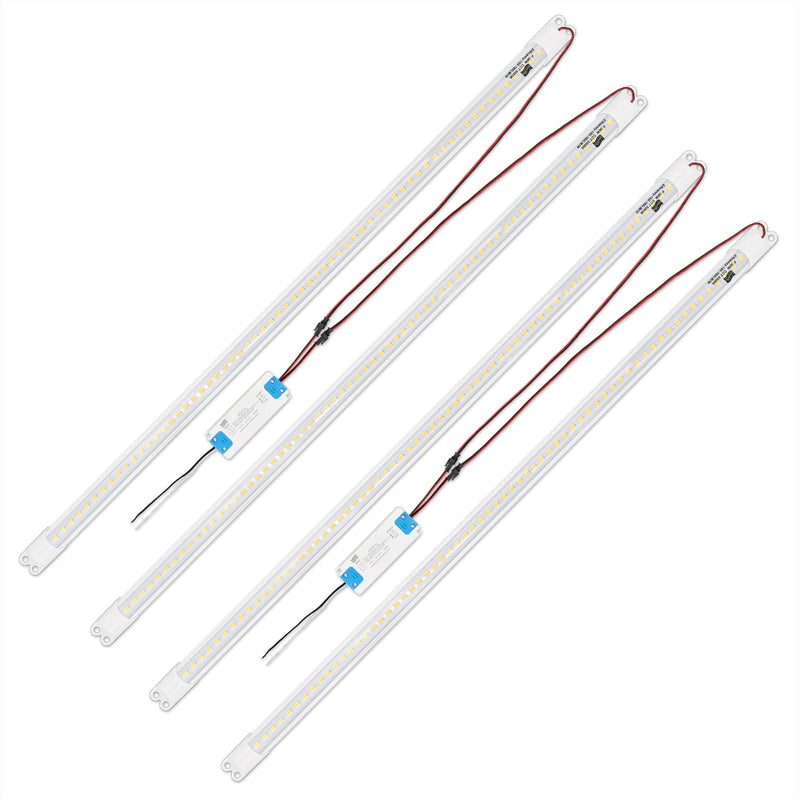 4FT Magnetic LED Retrofit Kit,Recessed T8T10Fluorescent Light Retrofit LED Light Tube,Panel Light,Troffer Quick Retrofit LED Light Kit ,No Professional Tools Required,36w, 5000K White light (2 pack) 4ft-5000k-2pack