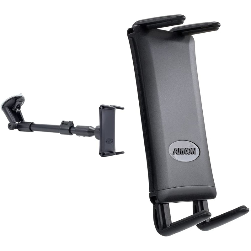 ARKON Smartphone and Midsize Tablet Long Arm Windshield Suction Mount -Black & Phone and Midsize Tablet Holder for iPhone X 8 7 6S Plus iPad Mini Galaxy S8 S7 Note 8 Retail Black