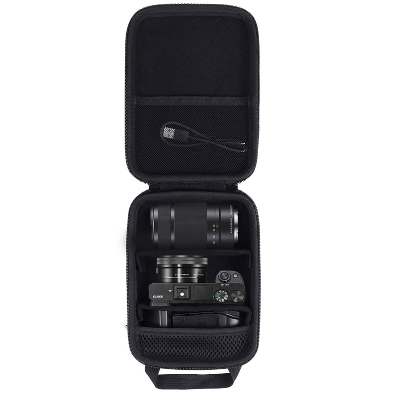 Aenllosi Hard Case for Sony Alpha a6000/a6300/a6400/a6500/a6600 Camera | Black, EVA case for a6700 Mirrorless Digital Camera, Water-resistant Impact-resistant design, carry handle, Case only for Sony Alpha a6000/a6400