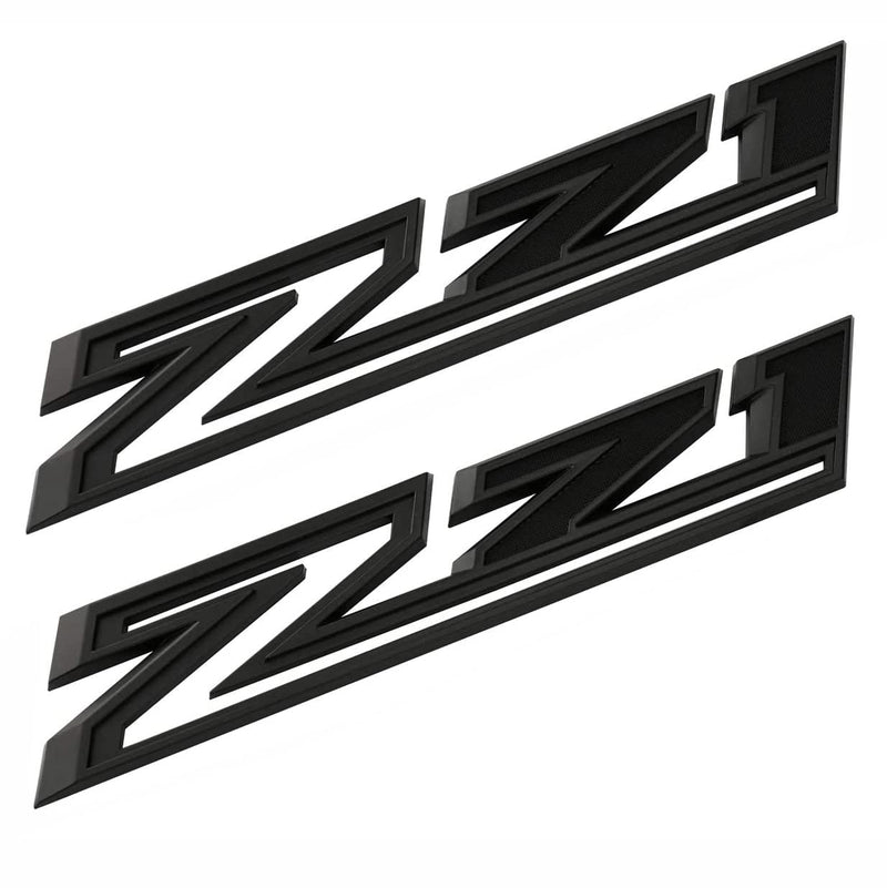 2pack 2019-2024 OEM Z71 Emblems Side Decals Badges Compatible with Silverado Z71 Parts 84632695 (All Black) 2 All Black