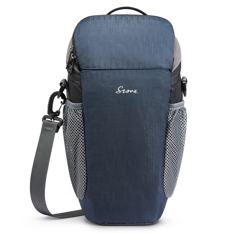 S-ZONE Camera Bag DSLR/SLR Waterproof Camera Case for Photographers Holster Compatible with Nikon Canon Sony | Strong Buckle,Rain Cover,Compatible with Nikon Canon Sony Dark Blue