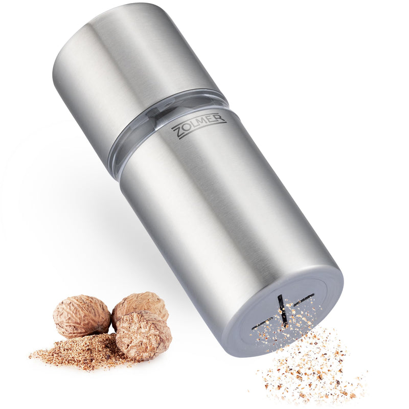 Professional Nutmeg Grinder with Sharp Blade for Whole Nutmeg, Powder Finish, Stainless Steel Nutmeg Grater – ZOLMER®