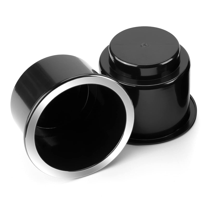 JoyTutus Cup Holder Insert 2pcs for RV Boat Car Couch Golf Cart, Elegant Chrome, Large Plastic Universal Drop in Cup Holder for Pontoon Table Sofa 2Pack
