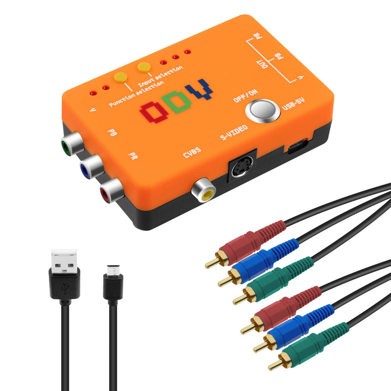 Mcbazel ODV-II Component/AV/CVBS/S-Video to Component Converter for Retro Gaming Console, Not Compatible with RGB Signals
