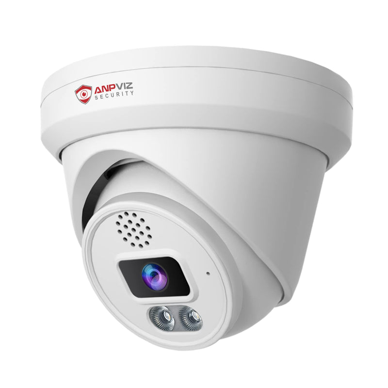 Anpviz 6MP PoE Camera, Turret 6MP UltraHD IP Camera Outdoor with Mic & Speaker, 100FT Smart Color Night Vision, PoE Security Cameras with AI Human Vehicle Detection, MicroSD Slot (U Series)