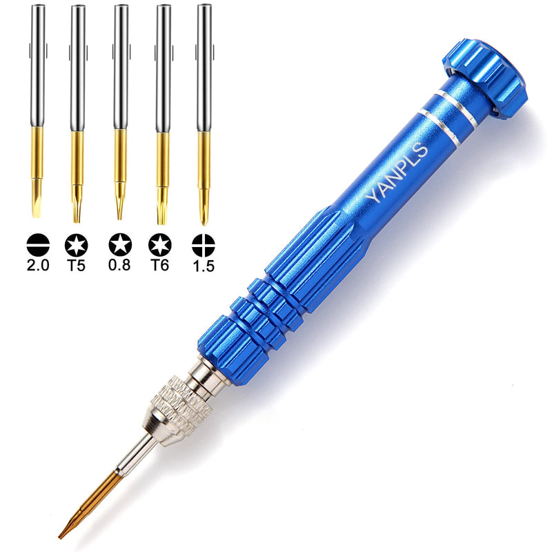 Small Screwdriver Watch Glasses Mini Set, Micro Precision Tiny Screwdriver Set Small Screwdriver Set for Electronics Eyeglass (blue) Blue