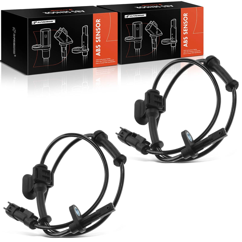 A-Premium ABS Wheel Speed Sensor Compatible with Chevy Models - Camaro 2010 2011 2012 2013 2014 2015 - Front Driver and Passenger Side, (2-PC Set) Pack of 2