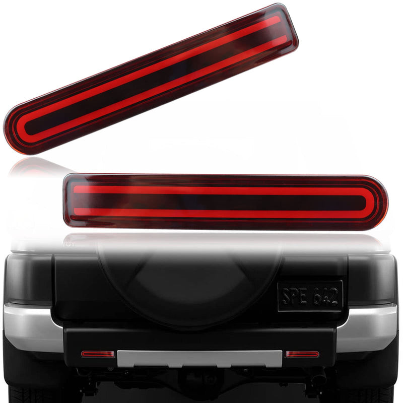 DRL Red Lens LED Rear Fog Daytime Running Lamp Dynamic Sequential LED Turn Signal Light Function Compatible with Toyota FJ Cruiser 2007-2022 Accessories REAR Bumper B