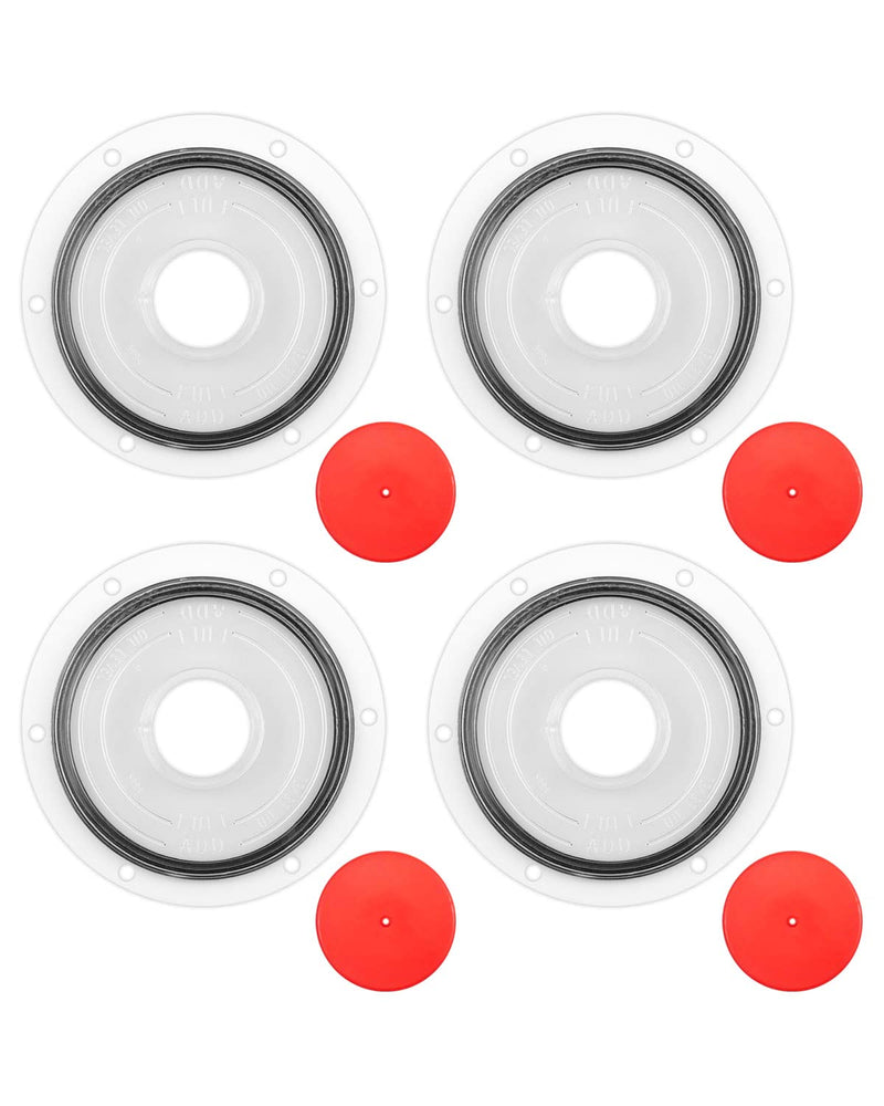 Hub Cap Window Kit Fit for Stemco GMC Volvo Spicer-Dana Strick TimpteTrailmobile semi Truck and Trailer Hub Cap Replace 359-5995, 4 Pack