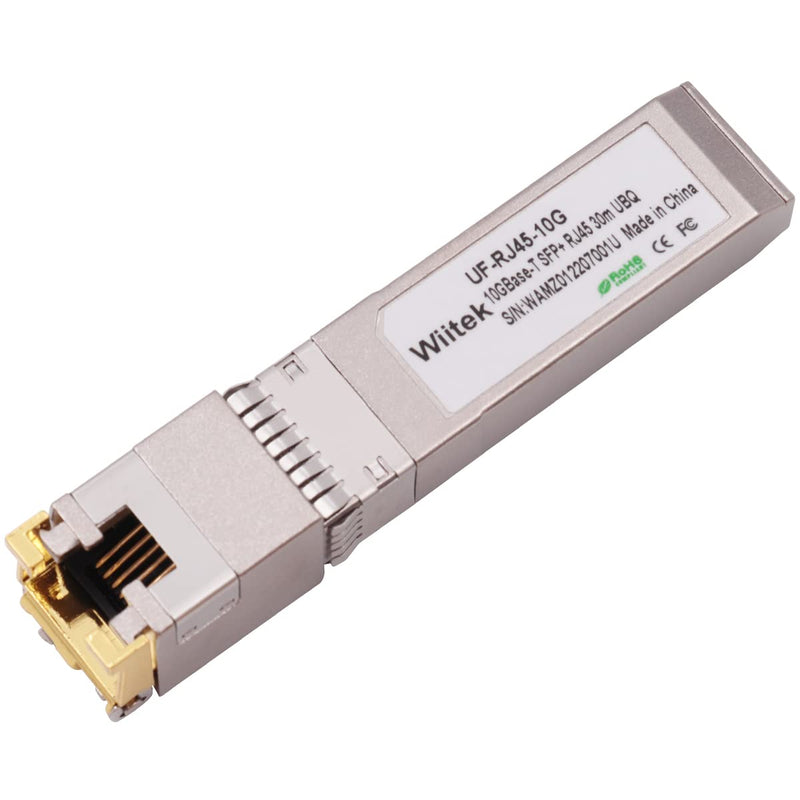 10G SFP+ to RJ45 Copper Modules, 1.25G/2.5G/5G/10GBase-T Ethernet Copper to SFP+ Transceiver Compatible for Ubiquiti Unifi UF-RJ45-10G /uacc-cm-rj45-mg (Cat 6a/7 or Better, 30-Meter) 10GBase-T : 30m