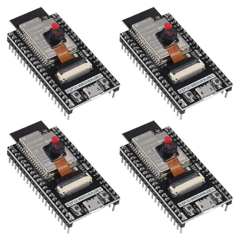 4pcs ESP32-DevKitC core Board ESP32 Development Board ESP32-WROOM-32D WiFi Bluetooth Development Board for Arduino IDE (ESP32-WROVER) ESP32-WROVER