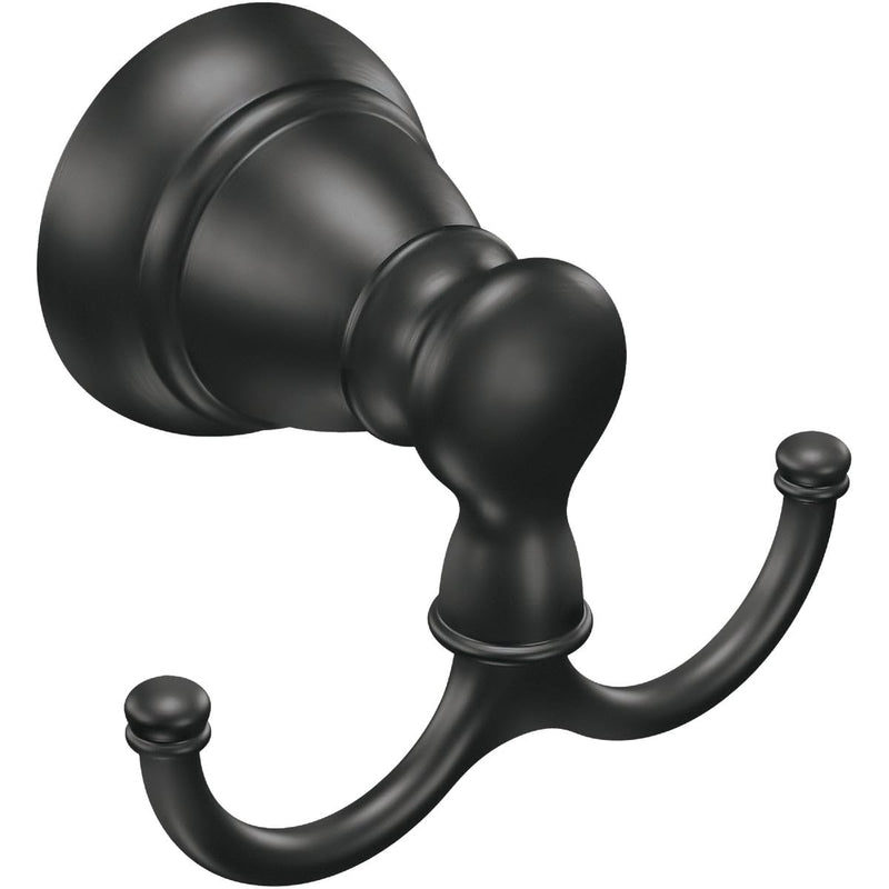 Banbury Double Robe Hook in Matte Black 1