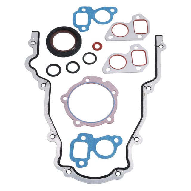 Engine Timing Cover Gasket Set - Replaces TCS45993, 12633904, Compatible with Buick, Cadillac, Chevrolet, GMC, Hummer - 4.8L 5.3L 5.7L 6.0L 6.2L Rainier, Escalade, Avalanche, Sierra, Silverado, Yukon Gasket Set TCS45993
