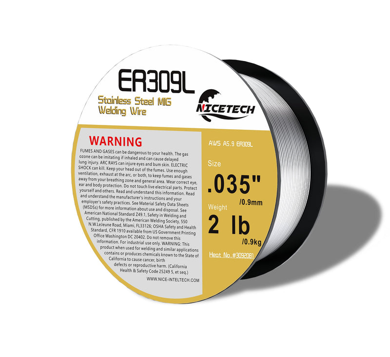 ER309L Stainless Steel MIG Welding Wire .035-Diameter, 2 Pounds Spool, Silver, Package of 1 D0.9