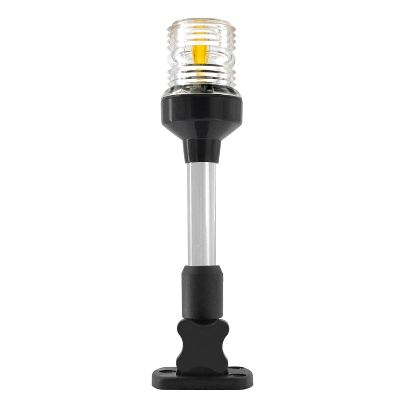 ISURE MARINE 9" LED Fold Down Boat Stern Light 3 Nautical Mile Navigation Anchor Lights White All Round 360° for Pontoon and Fishing Boats 9 inch