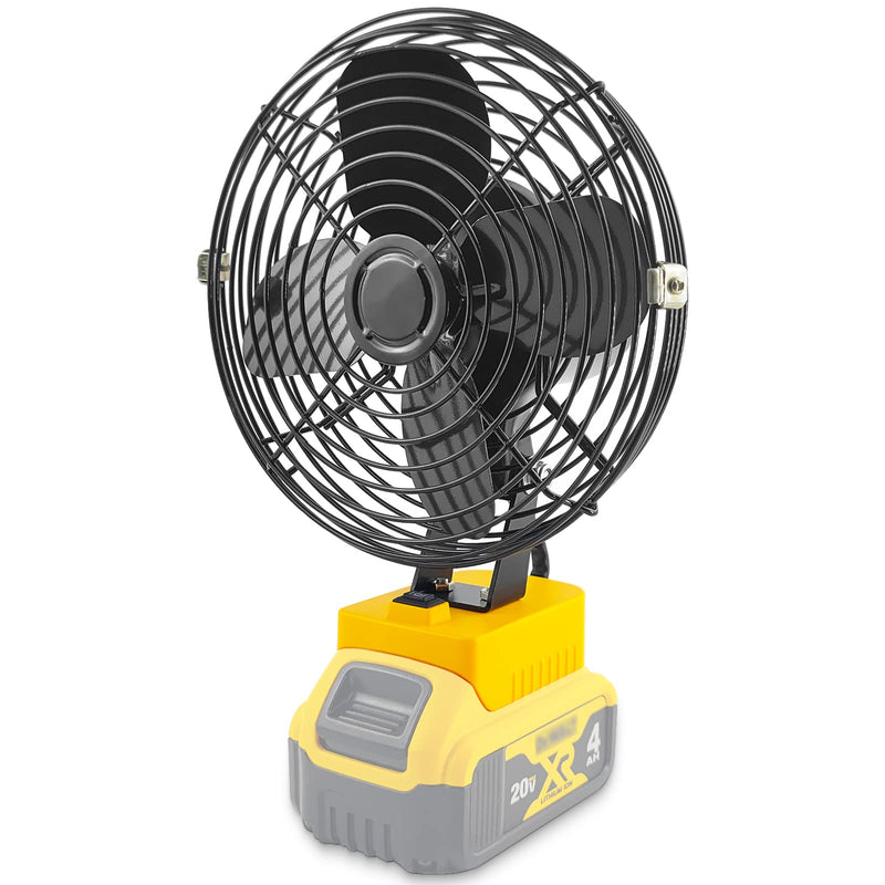 Portable Outdoor Sleek Jobsite Cordless Fan Compatible with DeWalt, Bucket Indoor Fans Operated Powered by DeWalt 20V Max Battery, Blow Heat and Cooling at Work,Tool Only