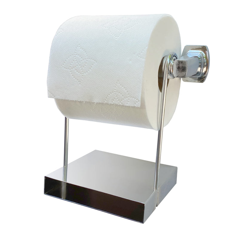 TP Ledge – Multi-Purpose Double Shelf Hangs Below Existing Toilet Paper Holder