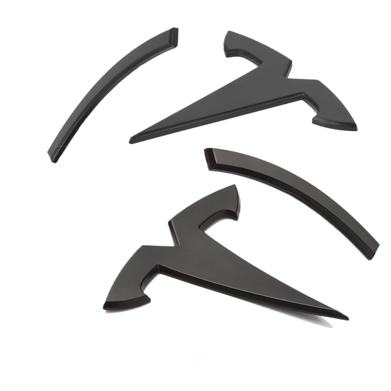 Nanaholy Model Y Accessories for Tesla Emblem Sticker 2PCS/Set 2024 2023 2022 2021 2020,Not Fit for New Model Y Juniper Version 2025 Logo Decal (Black) Black