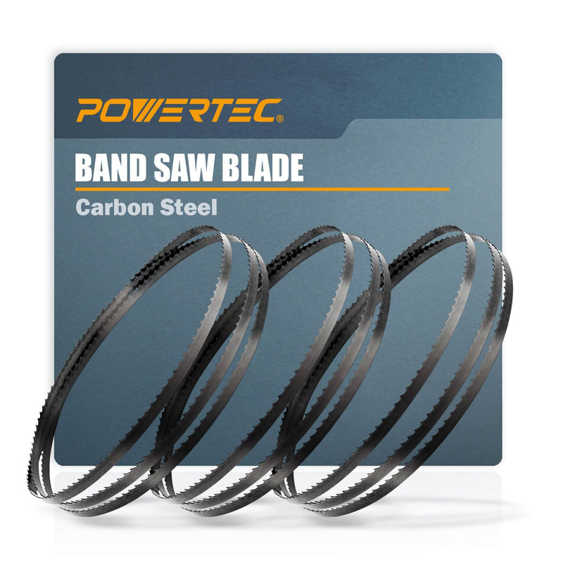 POWERTEC 63-1/2 Inch Bandsaw Blades Assortment for Woodworking, Band Saw Blades for Sears Craftsman and Hitachi 10" Tilt Head Band Saw, 3PK (13605) 63-1/2 Inch Assortment (3PCs)