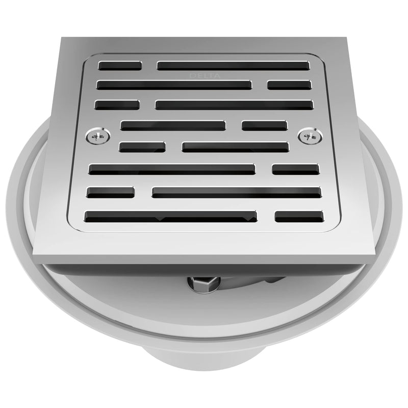 Delta DT062412 4" Tile-in Square Shower Drain - Chrome