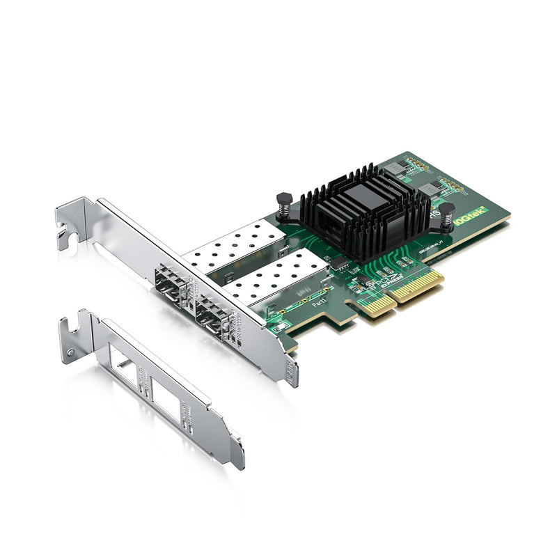 ipolex Gigabit Dual Port NIC with Intel I350 Controller, 1.25G Ethernet Server Adapter Network Card, SFP Port, PCIe 2.1 X4, Compare to Intel I350-DA2, Support Windows Server/Linux/Freebsd/VMware 2xSFP x1