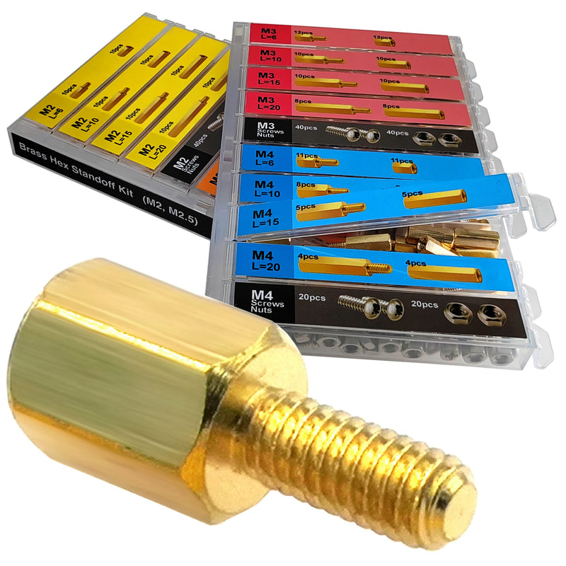 EEEEE (M2 M2.5 M3 M4) 572pcs Standoff Kit Standoff Screws Motherboard Circuit Board Standoff Assortment Nuts Male Female Hex Brass spacers & standoffs PCB standoffs Assortment Hex Spacer (M2 M2.5 M3 M4) 576pcs