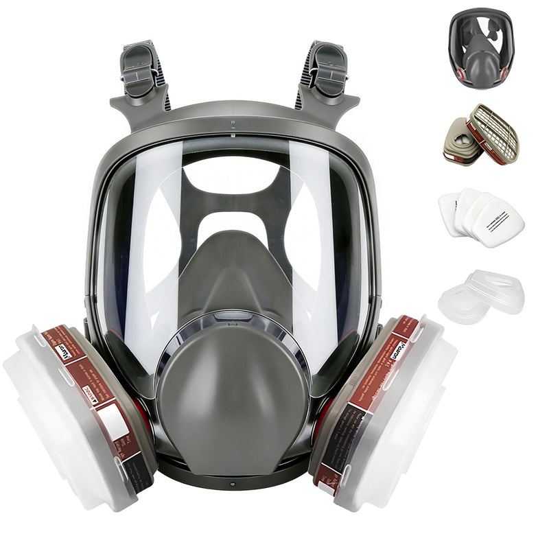 Reusable Half Facepiece, Half Facepiece with Goggle, Protection from Dust and Organic Vapors, for Painting, Sanding, Polishing, Spraying, Decorating