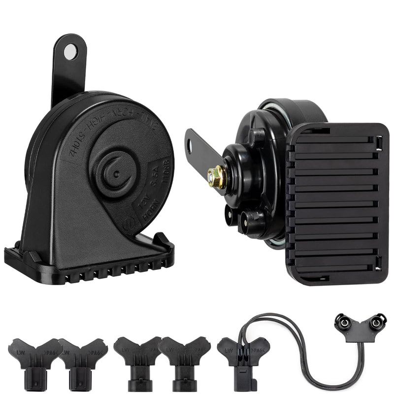 Auto Horn Suitable for Chevy/GMC/Ford 12V Car Horns Loud with Protective Grill Dual-Tone Electric Snail Horn Waterproof and Dustproof Compatible with Chevy horn
