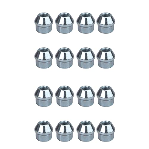 Tusk OEM Style Tapered Chrome Lug Nut Kit 10mm x 1.25mm Thread Pitch (16-Pack)