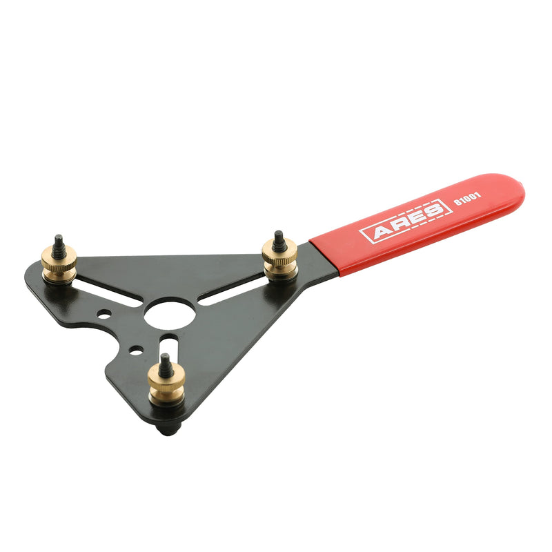 ARES 81001 – AC Clutch Holding Tool – Stamped Steel Adjustable Clutch Holder for Various Applications – Compatible with Domestic and Import AC Compressors