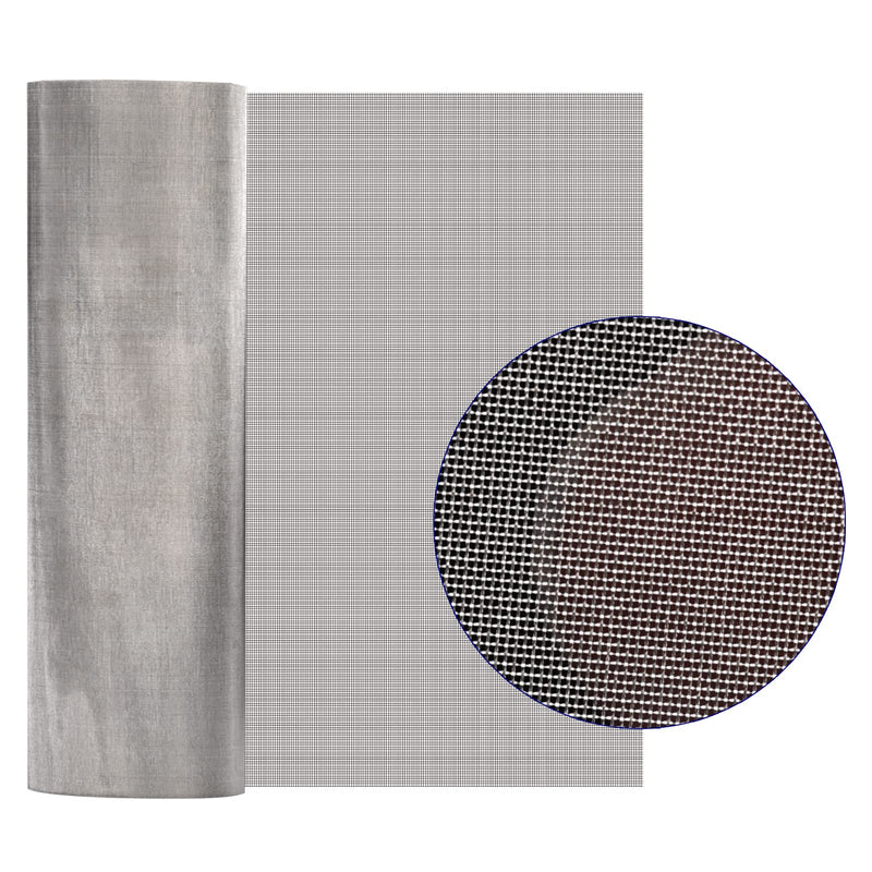 LABALPHA Heavy Duty 304 Stainless Steel Screen, 120 Mesh Stainless Steel Screen 19.6 inch X 8 ft(50cm X 244cm), Wire Diameter 0.09mm, Hard and Heat Resisting