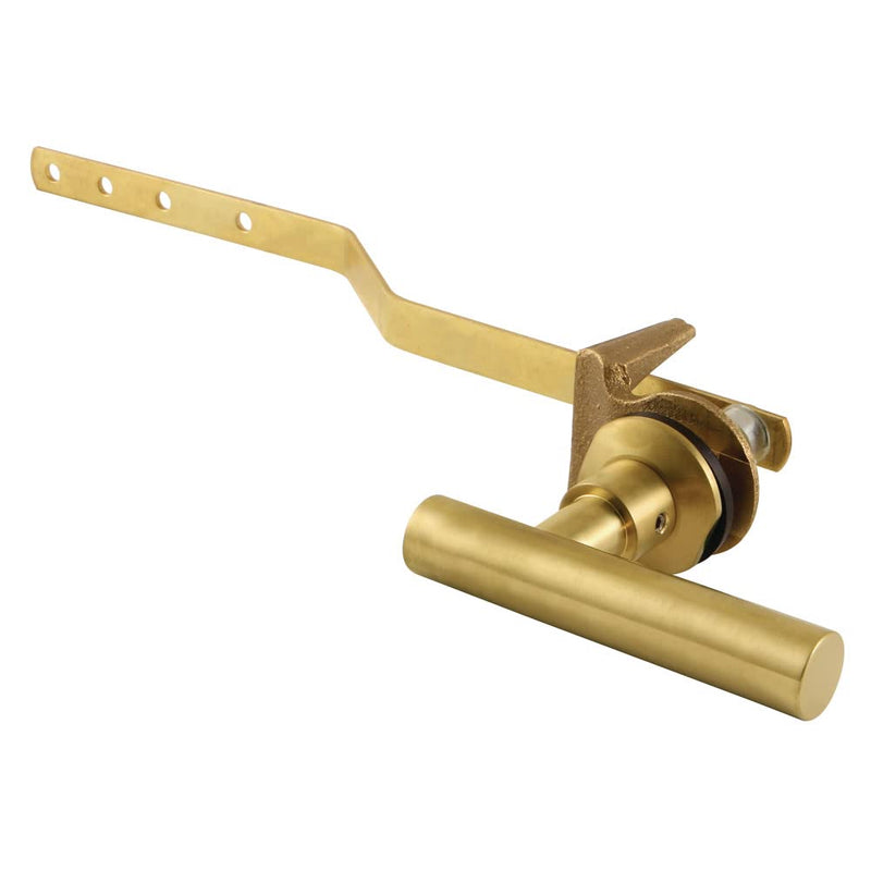Kingston Brass KTCML7 Manhattan Front Mount Toilet Tank Lever, Left/Right Installation in Brushed Brass 10.94 x 4.25 x 1.38