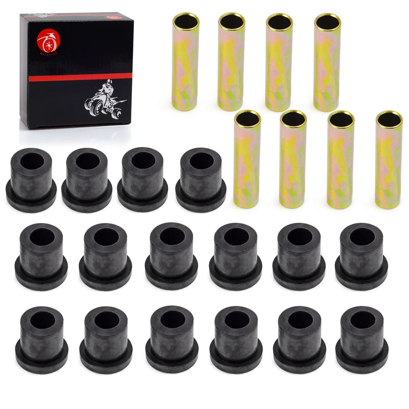 Front Leaf Spring Bushing & Rear Leaf Spring Bushing & Sleeves Kits Compatible with Club Car DS Golf Cart 1981-Up EZGO TXT/Medalist 1994-up