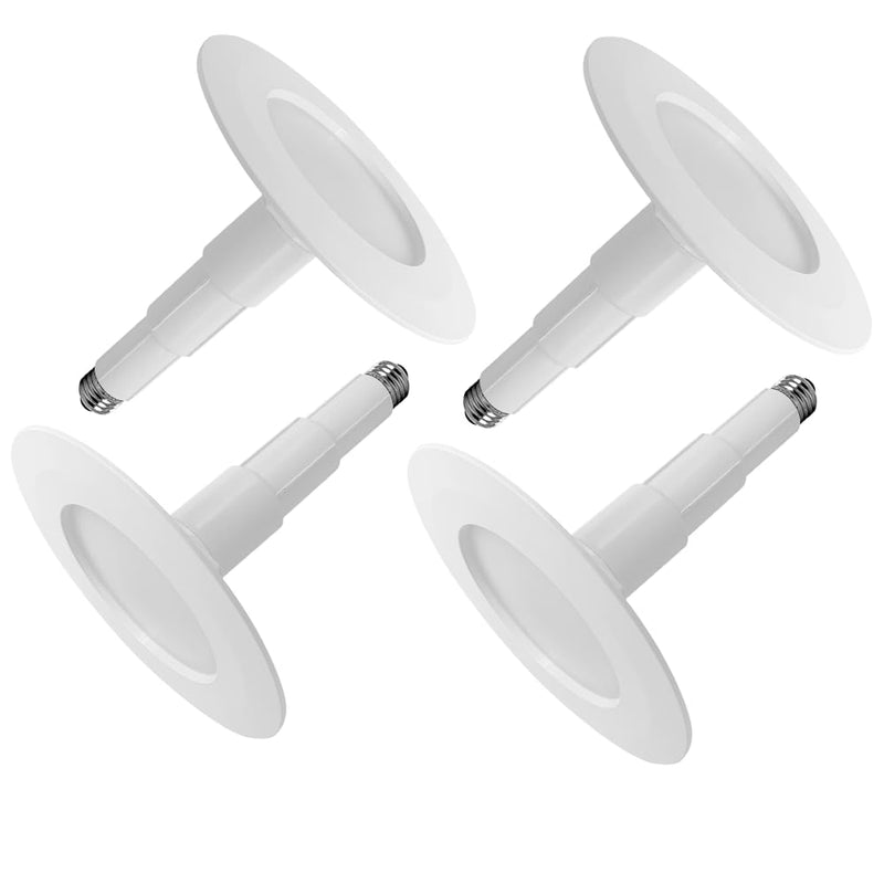 Jolux 4-Pack 5/6" LED Can Lights Retrofit Recessed Lighting,12W=60W,2700K SoftWhite,800 Lumens,Dimmable Adjustable Retrofit Downlight,ETL,Damp Rated,Simple Installation Can Lights,Bevel Trim 2700K (Soft White) Slope 5/6 Inch-4 Pack