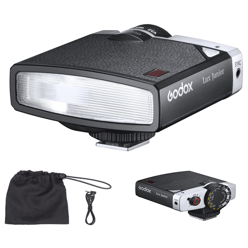 Godox Lux Junior Retro Camera Flash Compatible Cameras Fujifilm, Canon, Nikon, Olympus, Sony
