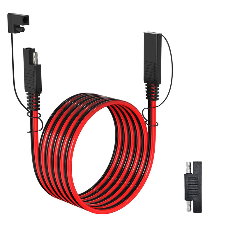10FT SAE Extension Cable - 3, 6, 10, 20, 35, 50FT Quick Disconnect Wire Harness SAE Connector Plug for Automotive, RV, Battery, Solar Panel 10FT 14AWG SAE Extension Cable