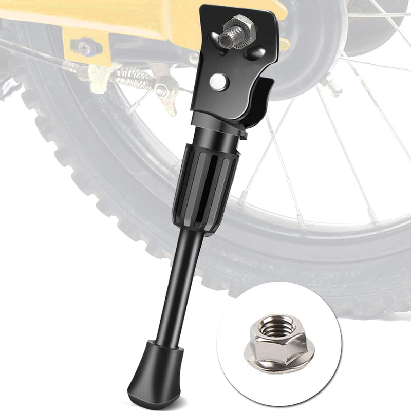Kids Bike Kickstand Fits 12 14 16 18 20 Inch Bicycles, Aluminum Alloy Kickstand for Kids Bike with Anti-Slip Pad, Universal Fit for Mountain Road Bikes Black For 16 inch wheel