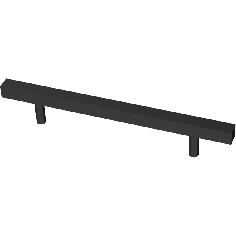 Franklin Brass (10-Pack) – Matte Black Cabinet Handles, 5-1/16 Inch Hole Center, Modern Pulls for Drawers, Kitchen Cabinet Door, Dressers | Simple Square Bar 10 5-1/16" (128mm)