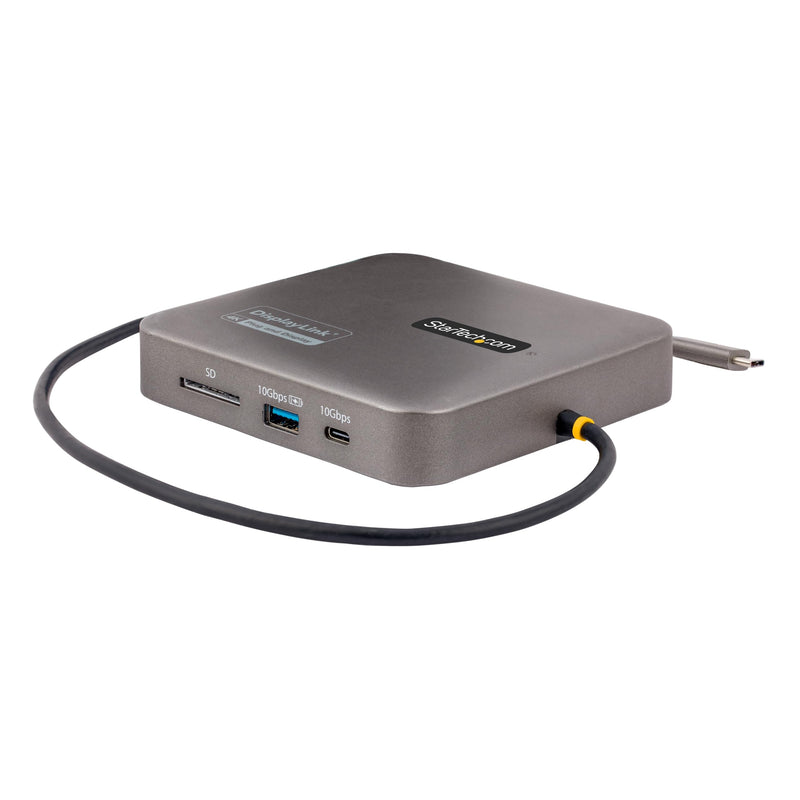StarTech.com 7-in-1 USB C DisplayLink Dual Monitor Docking Station, Dual 4K 60Hz HDMI Dock for MacBook M1 M2 M3 M4 & Windows, USB 10Gbps Hub, Gigabit Ethernet, SD, 100W PD, 22in (56cm) Cable