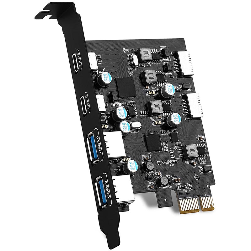 6 Ports USB PCIE Card (2X Type-E Adapter,2X USB 3.0-C, 2X USB A) PCI Express Cards PC Front Panel Header for Windows 7/8/10 Linux and MacPro 4.1/5.1 2 USB 3.0-C, 2 USB A,2 Type-E Adapter
